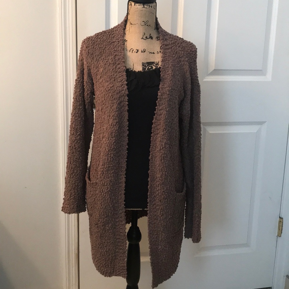 Women’s Open Front Cardigan, Mocha  - MUST HAVE!